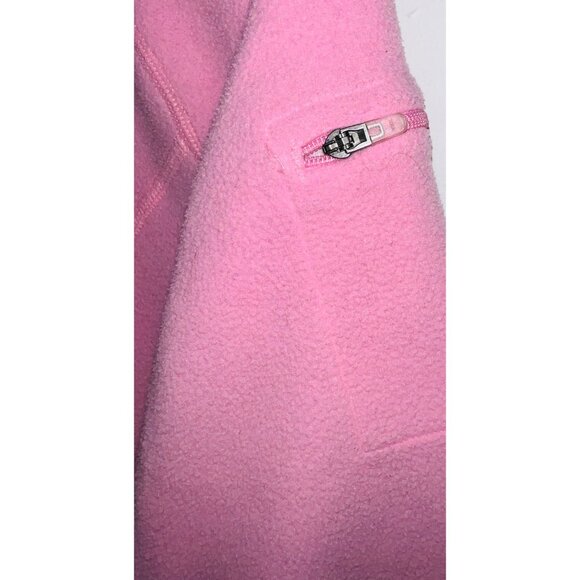 L.L. Bean Youth Pink Fleece Half-Zip Pullover Small - Picture 2 of 4